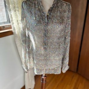 ArynK Printed Lurex Blouse